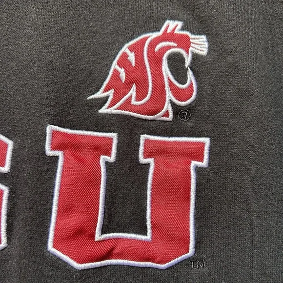 VTG Washington State Cougars Black Sweatshirt Men's Large WSU University College - Picture 4 of 8